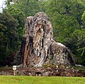 Sculpture of "Appennino" from Giambologna. Located in Villa di Pratolino, Pratolino (Florence, Italy).