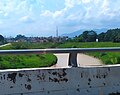 The Linggi River near Rantau. The Titiwangsa Mountains can be seen in the background.