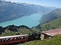 View of Lake Brienz and Interlaken in the background