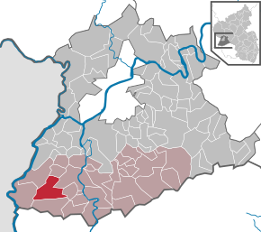 Poziția ortsgemeinde Merzkirchen pe harta districtului Trier-Saarburg