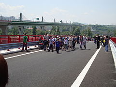 opening of the D1 motorway viaduct in Považská Bystrica