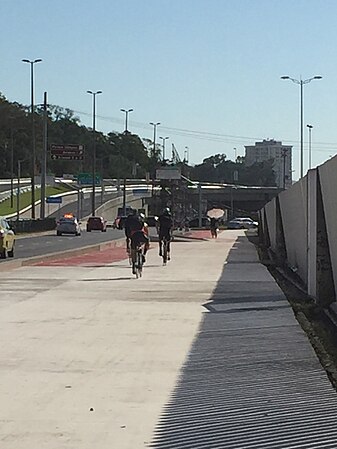 Cycling in Rio de Janeiro, photo outside Paralympic area on 5 September