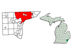 Locatie van Detroit