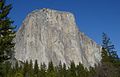 El Capitan from Yosemite Valley floor near Bridalveil Fall