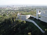 Kaktusträdgården i utkanten av Getty Center, med västra Los Angeles i bakgrunden