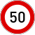 Maximum 50 km/h