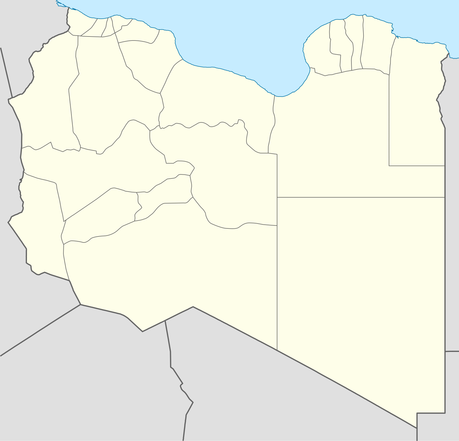 لیبیا خانہ جنگی کا تفصیلی نقشہ is located in Libya