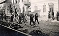 Ukrainian nationalists demonstrate for a free Ukraine in 1941.