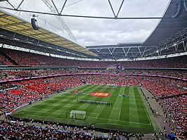 Wembley Stadium voorafgaand aan de wedstrijd