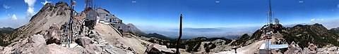 360° panoramic view from volcano observatory (4000 m) on Nevado de Colima