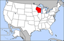 Locación de Wisconsin dentro de Estados Unidos.