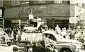 Parade before a charity Lambretta scooter endurance event, 1963