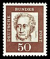 Briefmarke der Deutschen Bundespost (1961) aus der Serie Bedeutende Deutsche