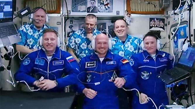 ISS Expedition 56 welcoming ceremony, June 8