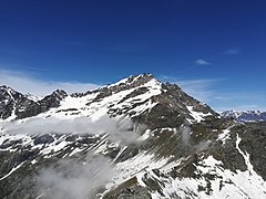 Die Östliche Levanna mit dem Rest des Levannagletschers, von Osten gesehen