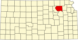 Locatie van Pottawatomie County in Kansas