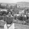 Joséphine Baker 1961 vid sitt franska slott Château des Milandes.