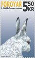 Edward Fuglø: The Faroese Hare - stamp FO 519 of 2005.