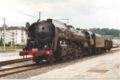 La 141 R 568 en gare de Lons-le-Saunier (Jura) le 1er aout 1996, à l'époque des trains de la CITEV.