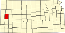 Karte von Wichita County innerhalb von Kansas