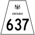 Highway 637 marker