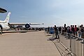 * Nomination: People waiting in line to visit a Boeing E-3 Sentry (registration LX-N90453) on static display at ILA Berlin Air Show 2024 --MB-one 08:38, 20 October 2024 (UTC) * Review  Comment Very sharp, but the crop isn't very good, especially at right with the cut hand. --Sebring12Hrs 12:17, 28 October 2024 (UTC)