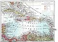 Antilles. Map from the Brockhaus and Efron Encyclopedic Dictionary, 1890-1907