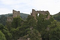 Ruinerna av château de Retourtour