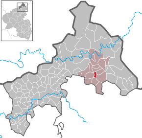 Poziția Dickendorf pe harta districtului Altenkirchen