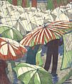 Ethel Spowers, Wet afternoon, 1930, Linolschnitt. Schenkung von Rex Nan Kivell, 1953. Museum of New Zealand Te Papa Tongarewa (1953-0003-328)