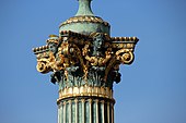 Composite capital of Réverbère de la place de la Concorde, in Paris