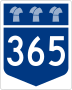 Highway 365 marker