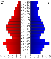 Bevolkingspiramide Bremer County