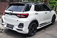 2021 Raize 1.0 Turbo GR Sport (A250RA, Indonesia), note the more pronounced rear bumper