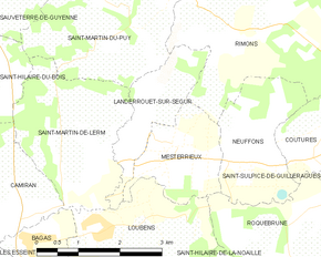 Poziția localității Landerrouet-sur-Ségur