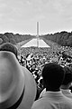 Wong akèh sakiwa-tengené Reflecting Pool, nalika Mars 1963 ing Washington