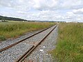 La ligne Rochy-Condé - Soissons depuis le passage à niveau de la rue de la Croisette.