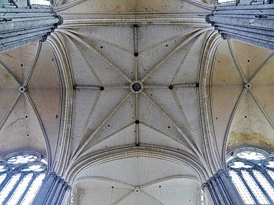 The star vault of the transept, where it meets the nave