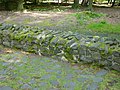 Kleinkastell Holzheimer Unterwald, vermauerte Schlupfpforte, Strecke 4, Taunus- und Wetteraulinie, Hessen.