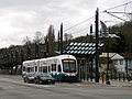 Light rail train at Rainier Beach station