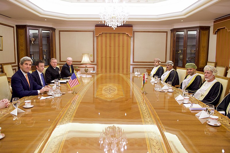 File:Secretary Kerry Sits Across From Omani Foreign Minister Yusuf bin Alawi at the Ministry of Foreign Affairs in Muscat (22798779818).jpg