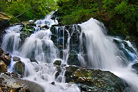 喀爾巴阡山間的瀑布