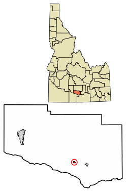 Location of Eden in Jerome County, Idaho.