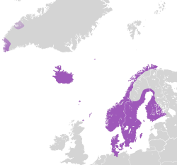 Plasseringa til Kalmarunionen