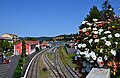 Het station van Le Puy-en-Velay, gezien vanaf het viaduct over de sporen