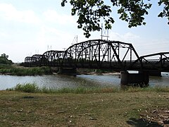 La route 66 traverse le North Canadian Bridge (Oklahoma).