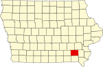 State map highlighting Jefferson County