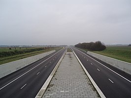 A37 gezien vanaf viaduct Erica.