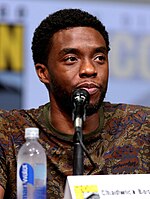 Boseman pada San Diego Comic-Con 2017