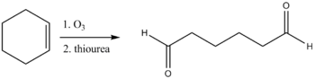 reduction cleavage of product from ozonolysis